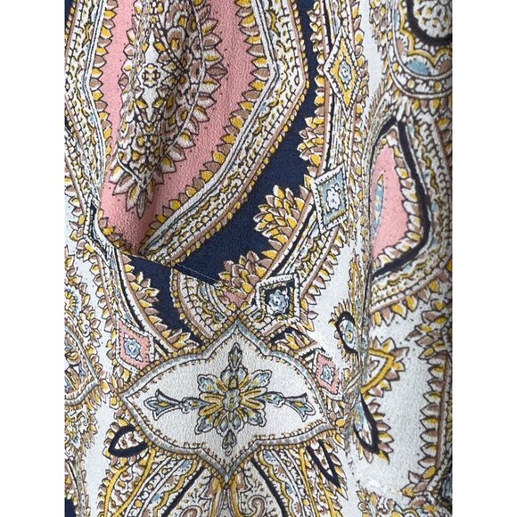 BCBGeneration Paisley Boho Crop Tank Top Size Large - Picture 6 of 12